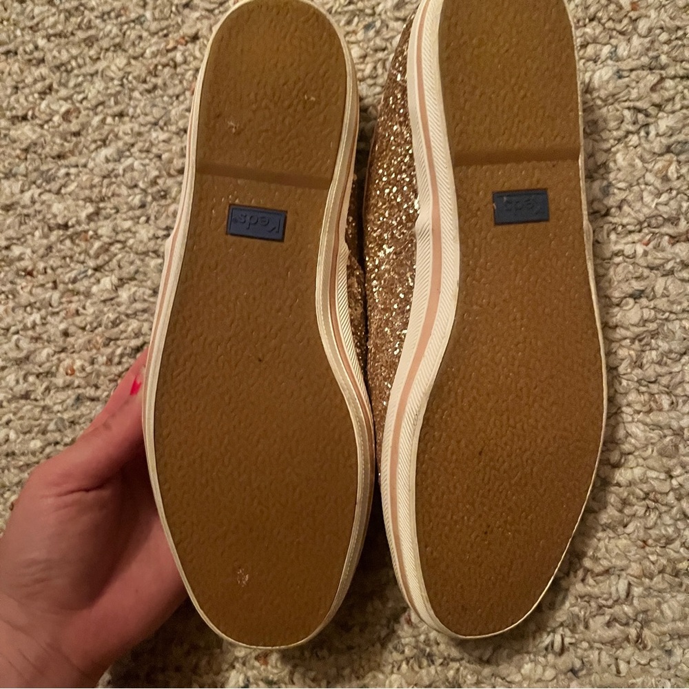 Keds Rose Gold Glitter Sneakers - Picture 7 of 8